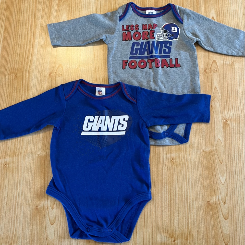 NWOT Baby NY Giants Onesies